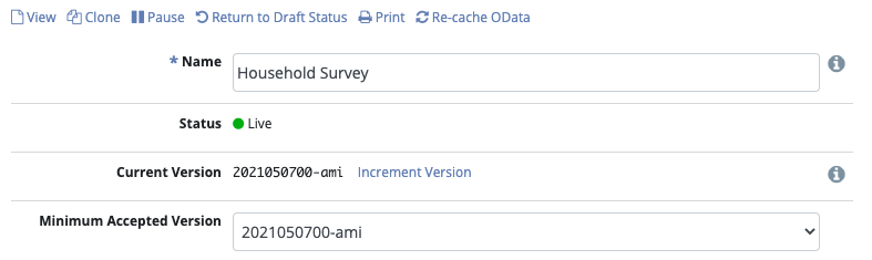 Form version extended