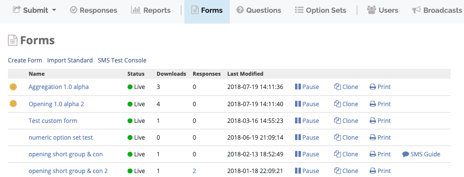 Forms tab