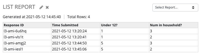 List report example