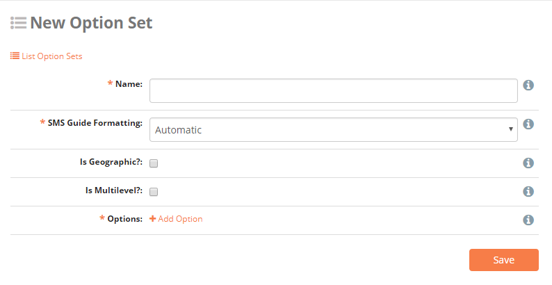 New Option Set
