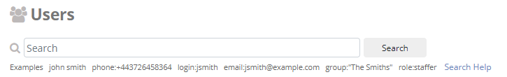 Search users