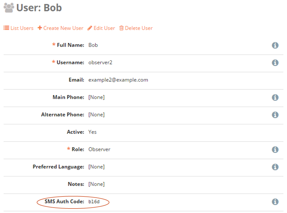 viewing auth code
